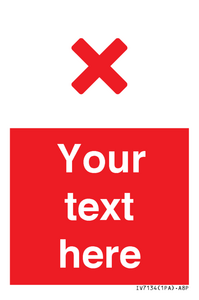 Custom red background, red cross sign